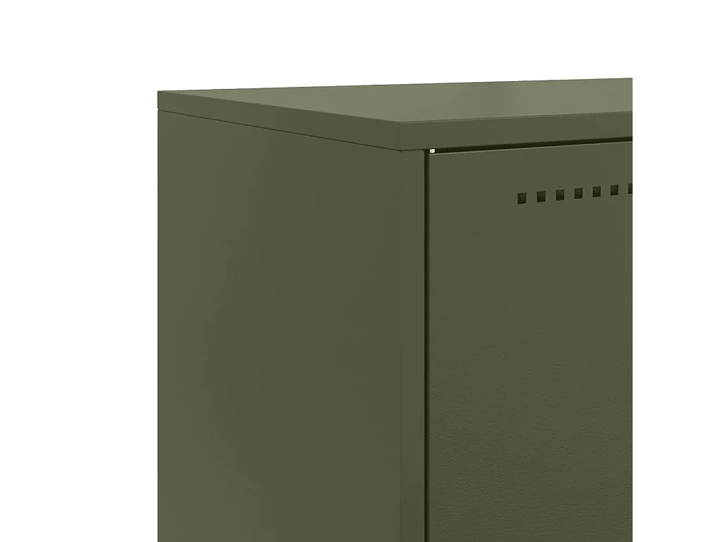 Meuble TV vert olive 68x39x60,5 cm acier
