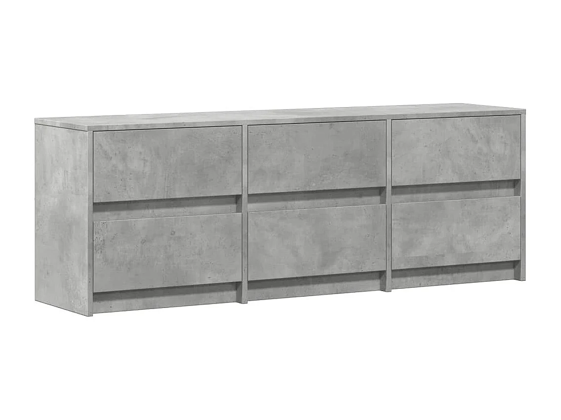 Meuble TV avec LED gris béton 140x34x50 cm bois d'ingénierie