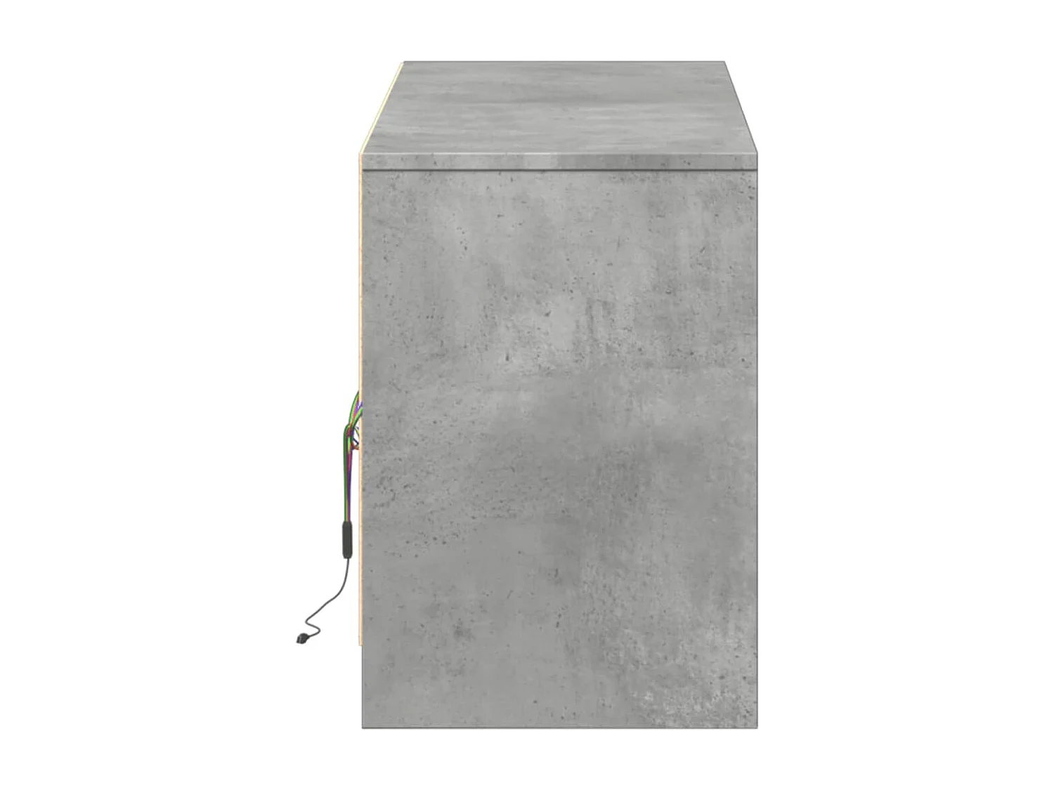 Meuble TV avec LED gris béton 140x34x50 cm bois d'ingénierie