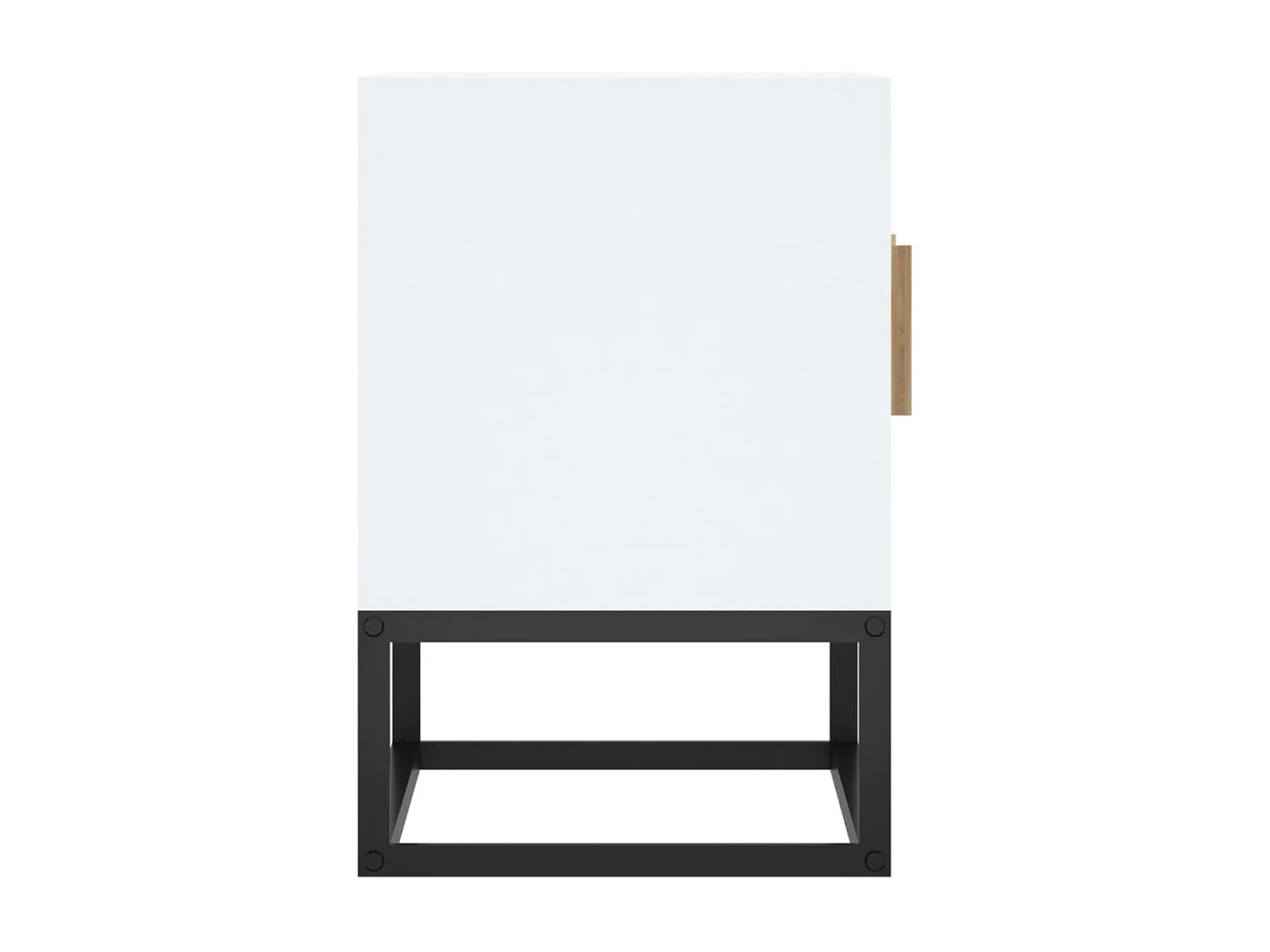 Meuble TV blanc 105x30x45 cm bois d'ingénierie et fer