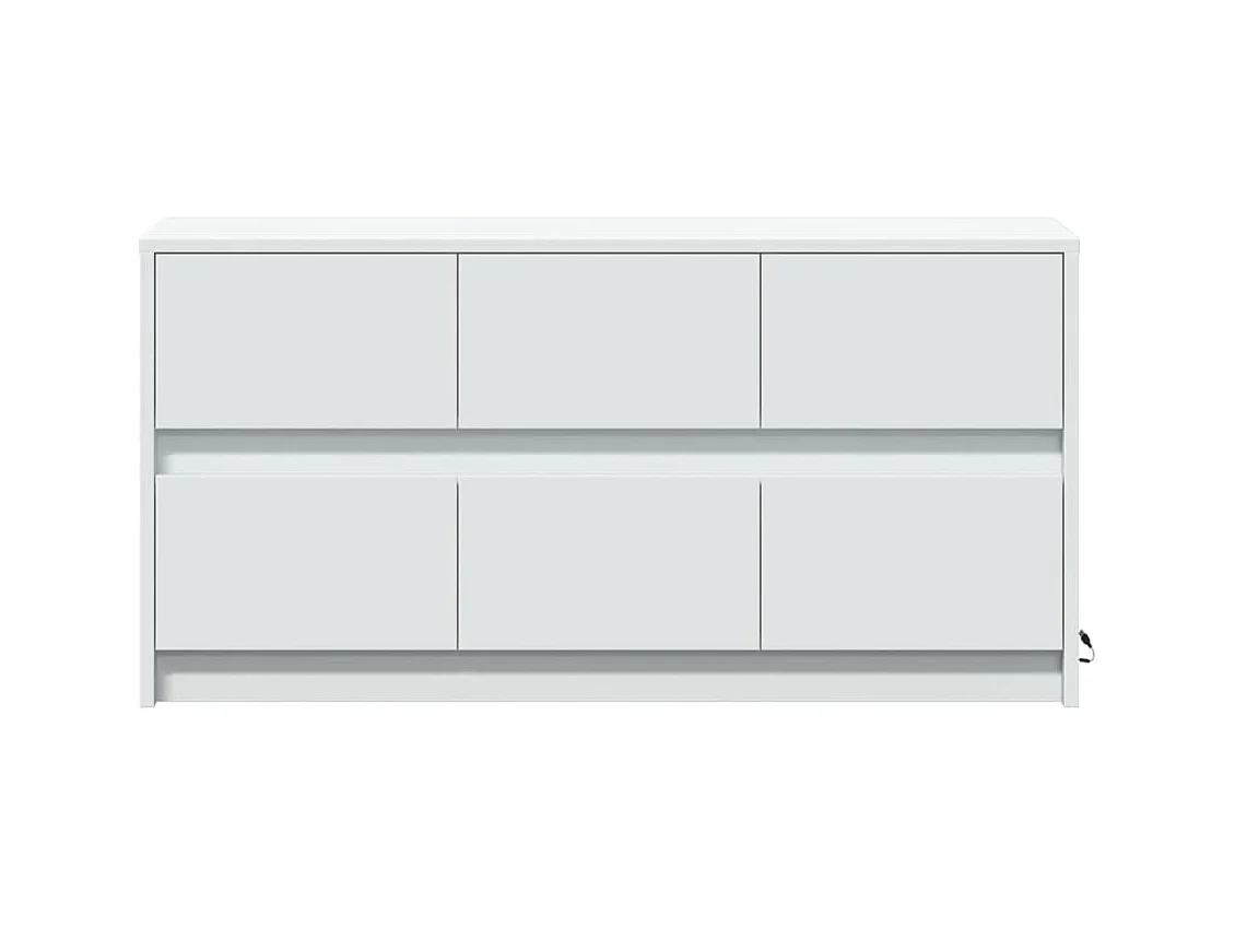 Meuble TV avec LED blanc 100x34x50 cm bois d'ingénierie