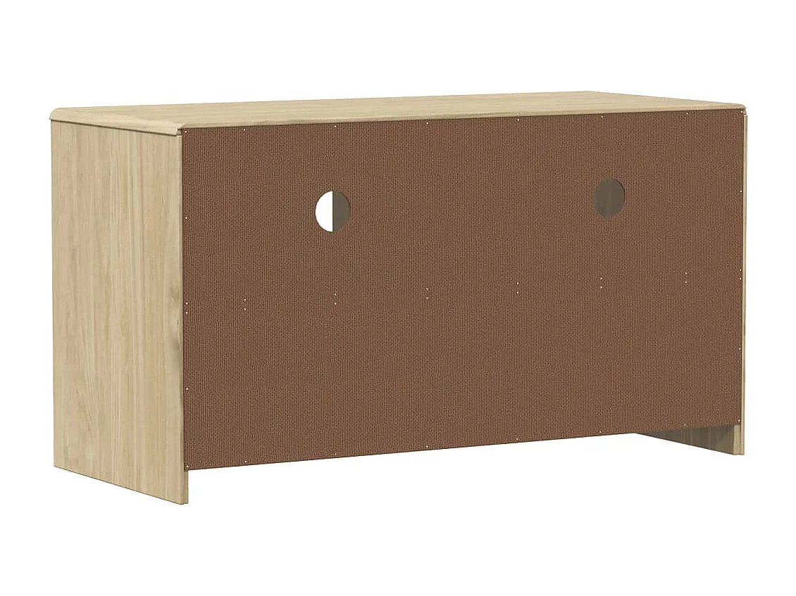 Meuble TV SAUDA chêne 99x43x55 cm bois de pin massif