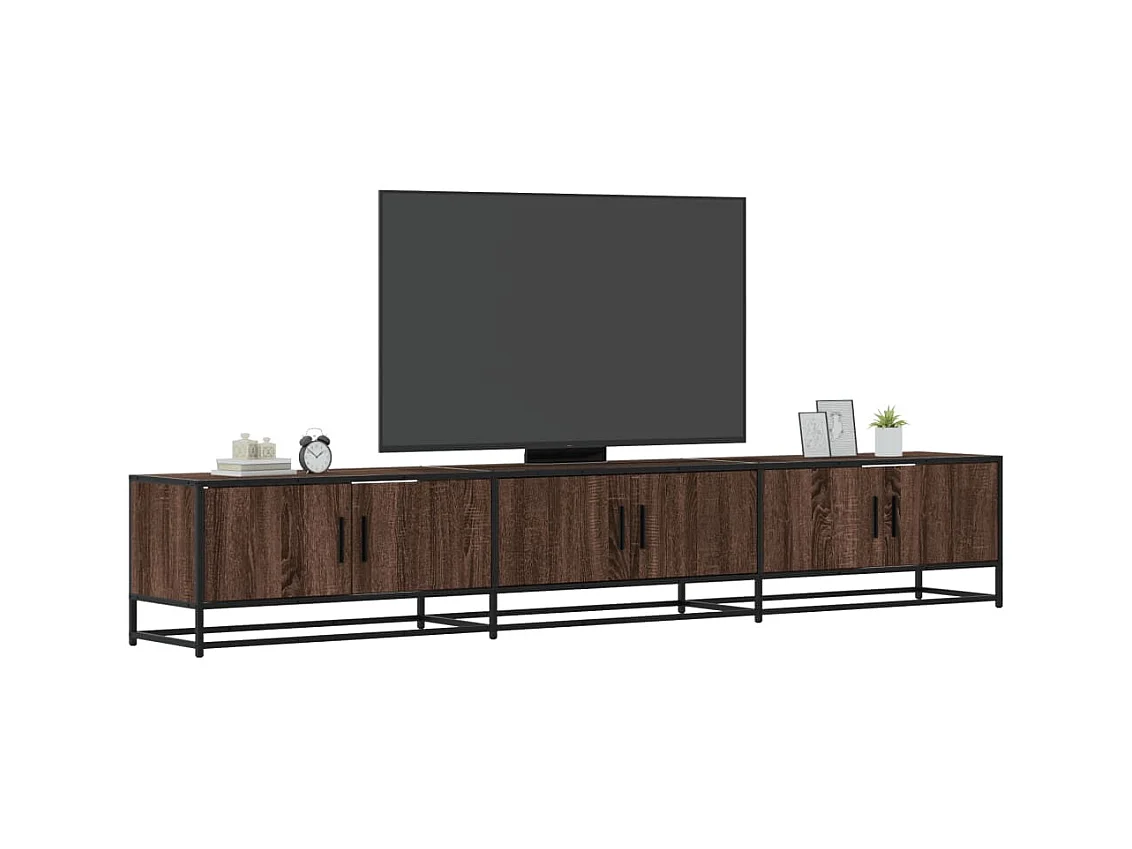 Meuble TV chêne marron 240x35x41 cm bois d'ingénierie