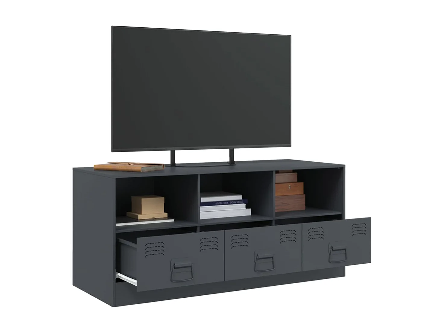 Tv-meubel 99x39x44 cm staal antracietkleurig
