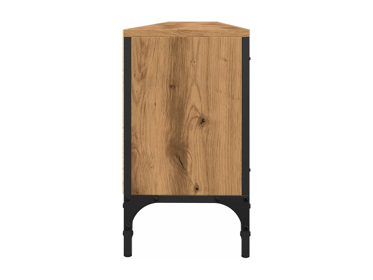 Meuble TV à tiroir chêne artisanal 200x25x44 cm bois ingénierie