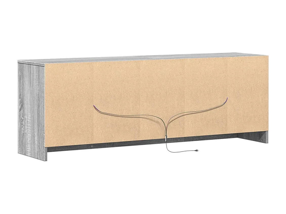 Meuble TV avec LED sonoma gris 139,5x34x50 cm bois d'ingénierie