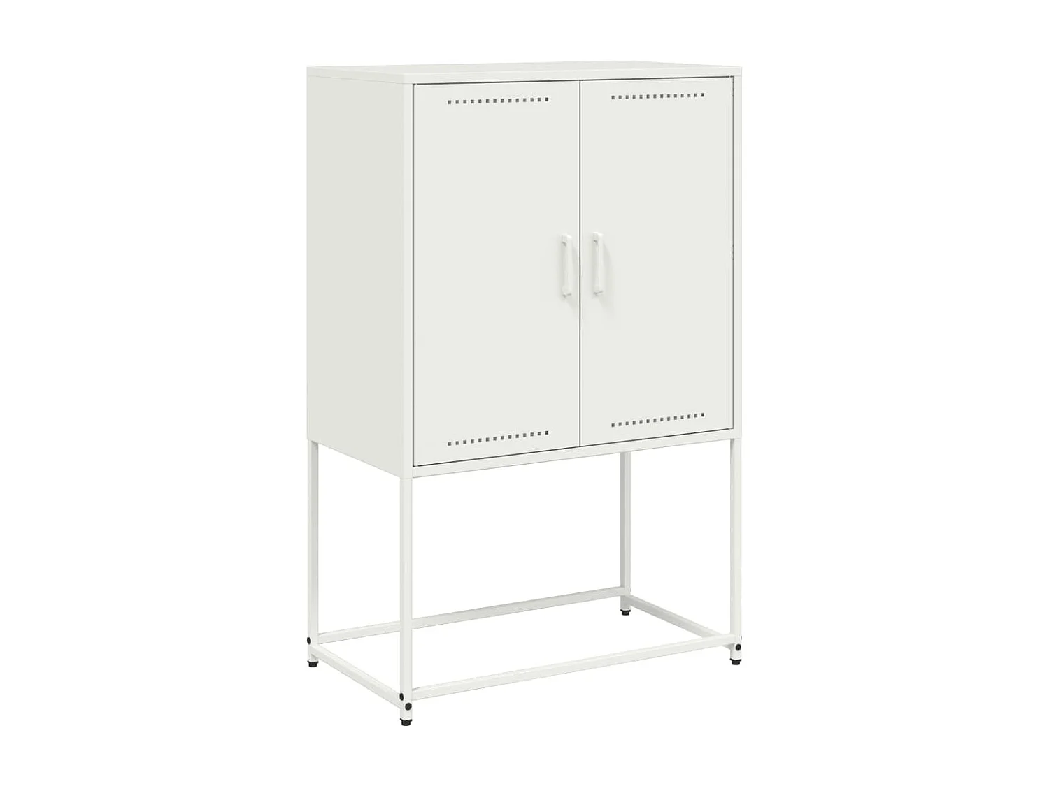 Meuble TV blanc 68x39x60,5 cm acier