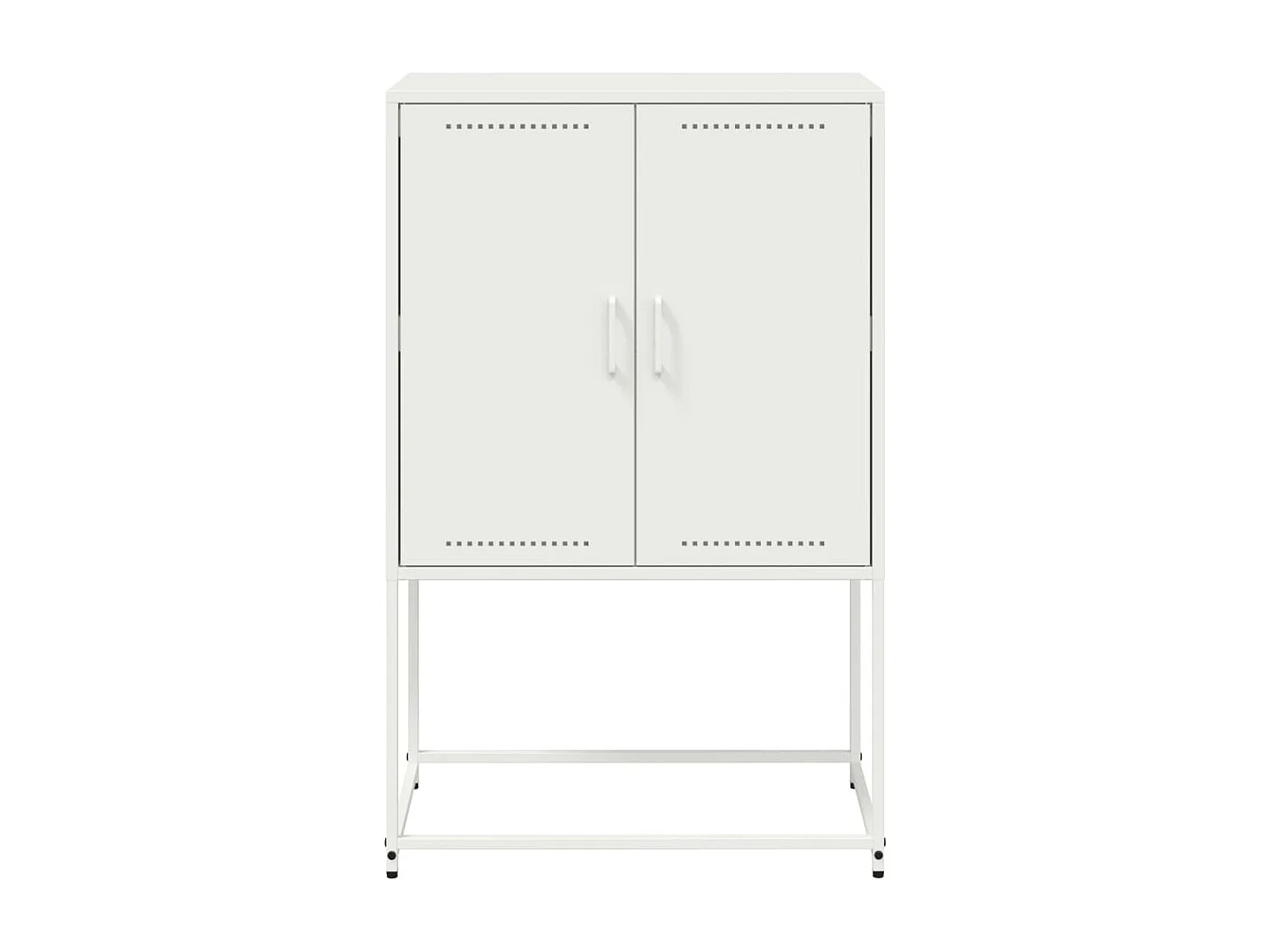 Meuble TV blanc 68x39x60,5 cm acier
