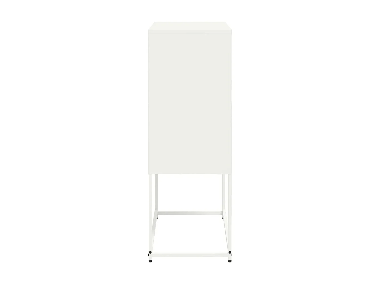 Meuble TV blanc 68x39x60,5 cm acier