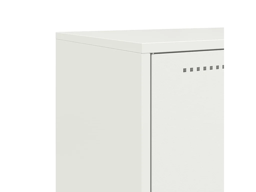 Meuble TV blanc 68x39x60,5 cm acier