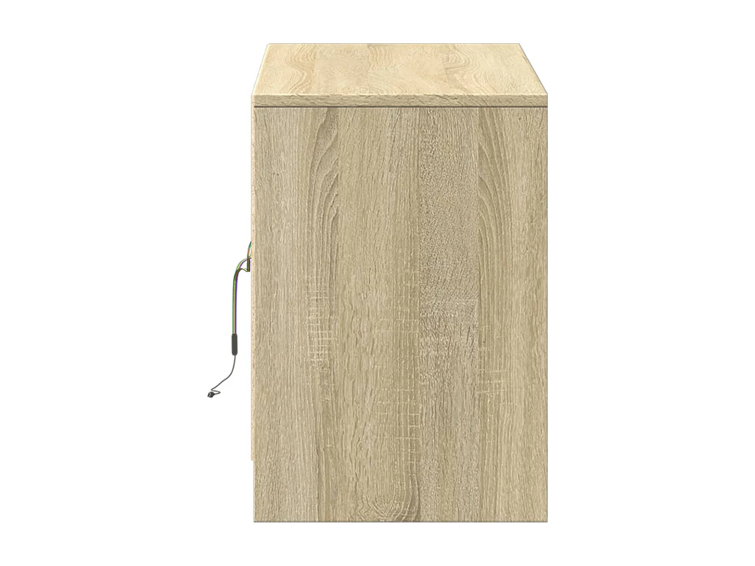 Tv-meubel met LED 100x34x50 cm bewerkt hout sonoma eikenkleurig