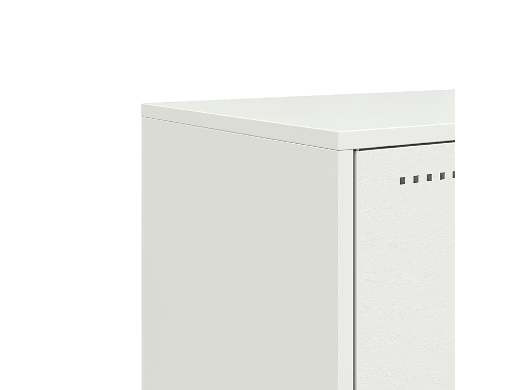 Meuble TV blanc 100,5x39x43,5 cm acier laminé à froid