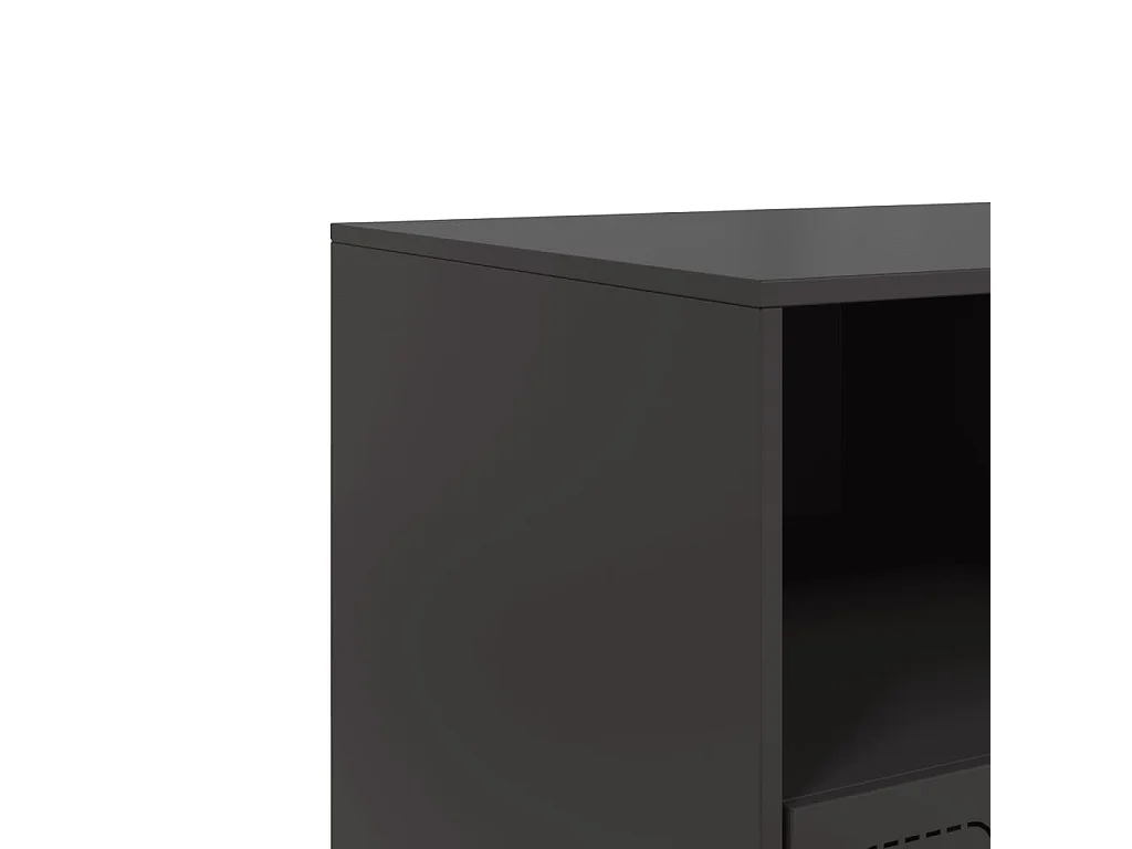 Meuble TV noir 99x39x44 cm acier