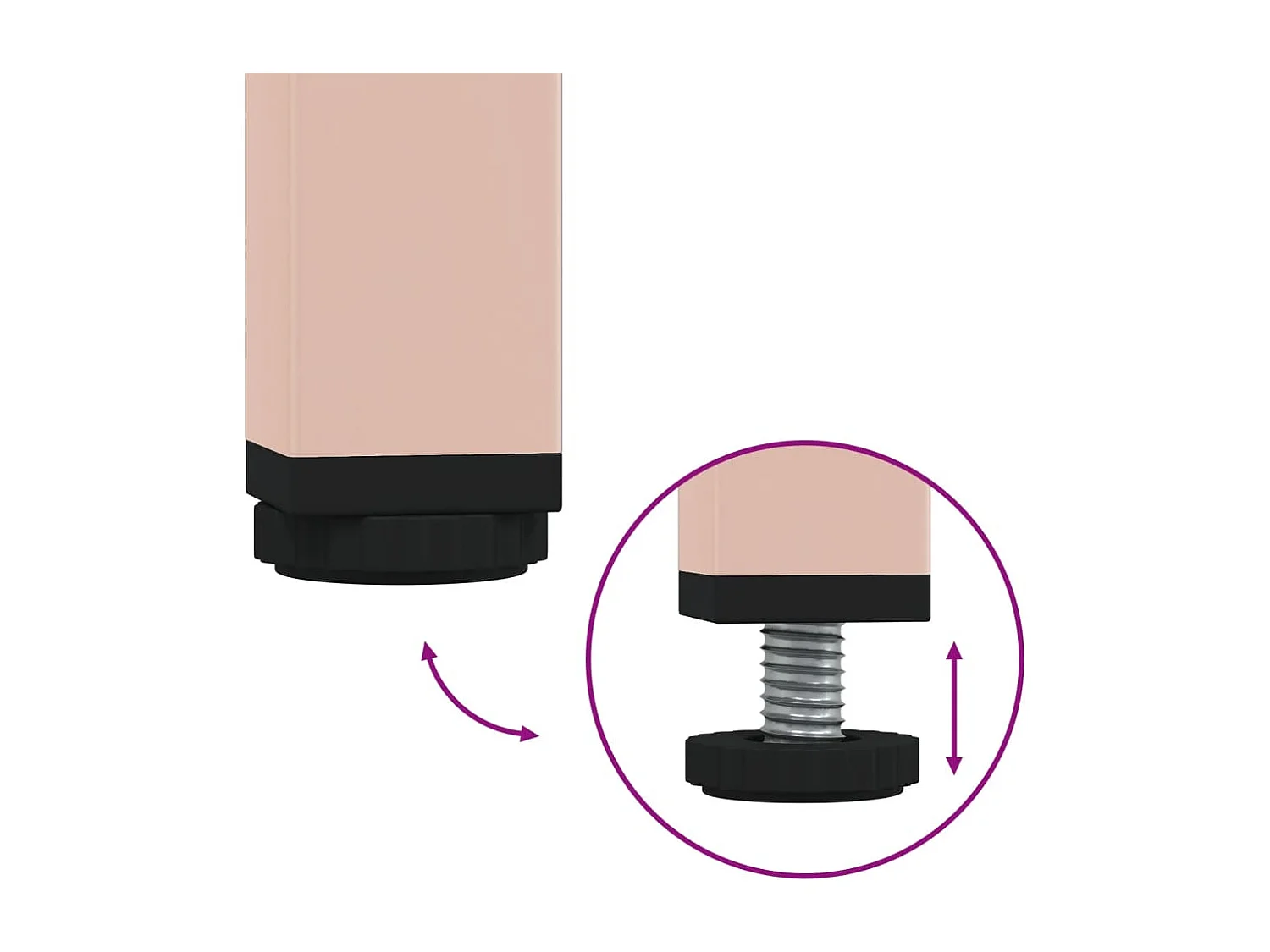 Meuble TV rose 100,5x39x50,5 cm acier laminé à froid