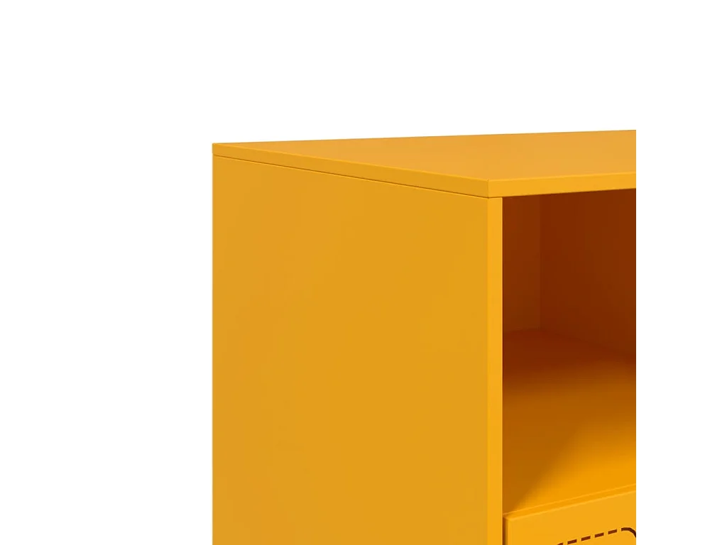 Meuble TV jaune moutarde 99x39x44 cm acier