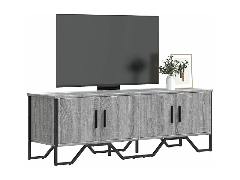 Meuble TV sonoma gris 122x34x41 cm bois d'ingénierie