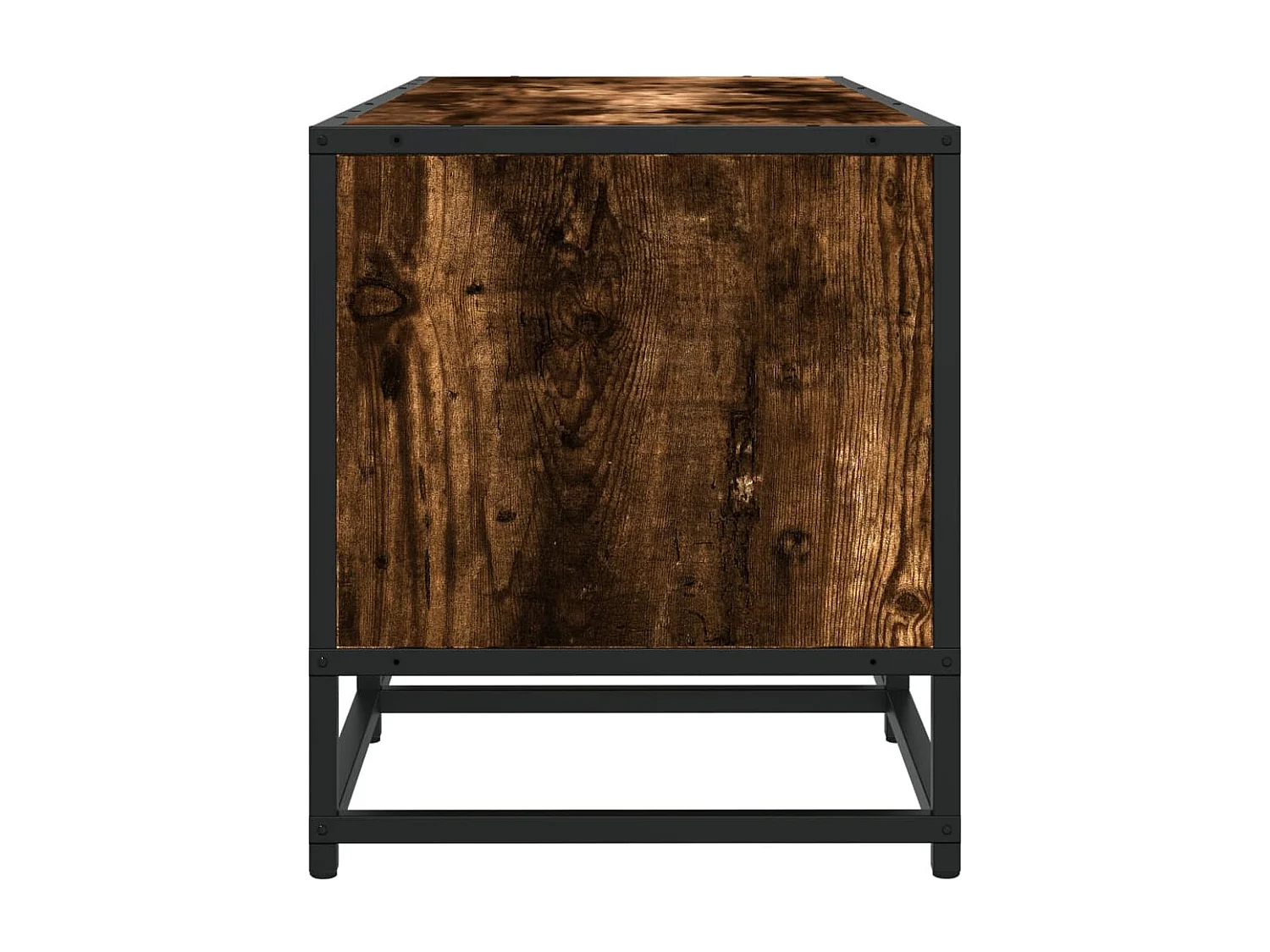 Meuble TV chêne fumé 180x35x41 cm bois d'ingénierie