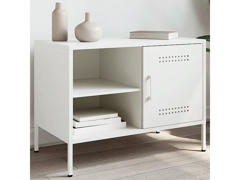 Tv-meubel 68x39x50,5 cm staal wit