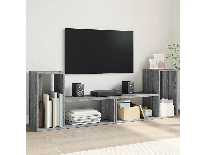 Meubles TV 2 pièces sonoma gris 75x30x50 cm bois d'ingénierie