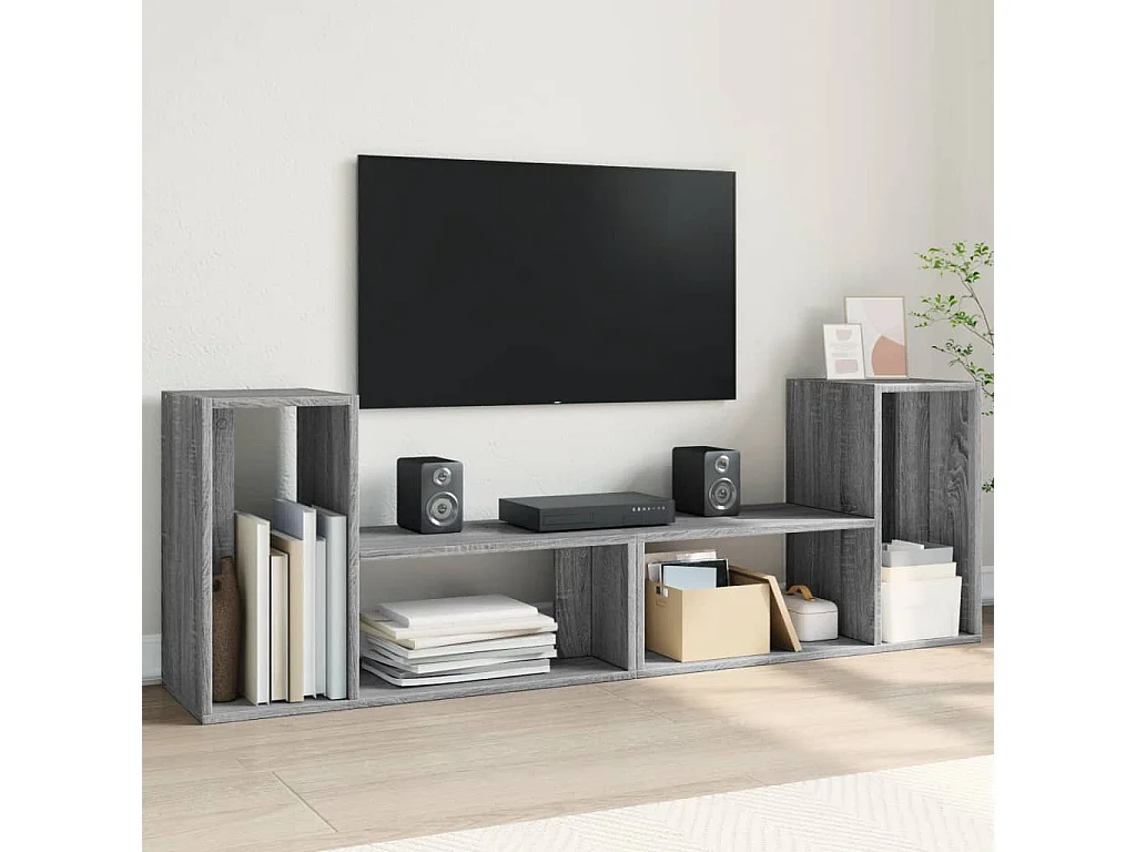 Meubles TV 2 pièces sonoma gris 75x30x50 cm bois d'ingénierie