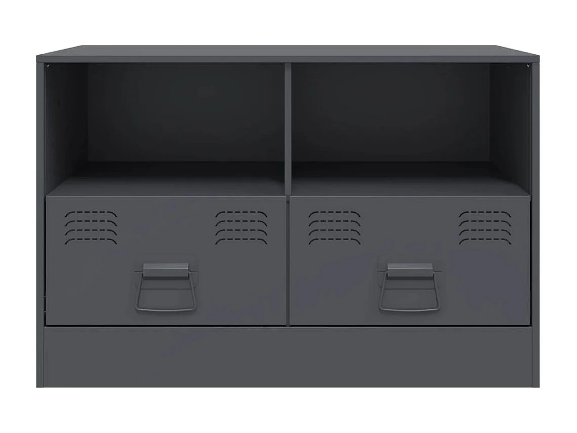 Tv-meubelen 2 st 67x39x44 cm staal antracietkleurig