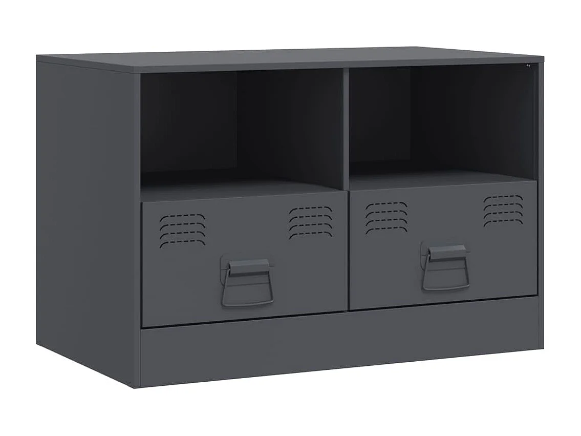Meubles TV 2 pièces anthracite 67x39x44 cm acier