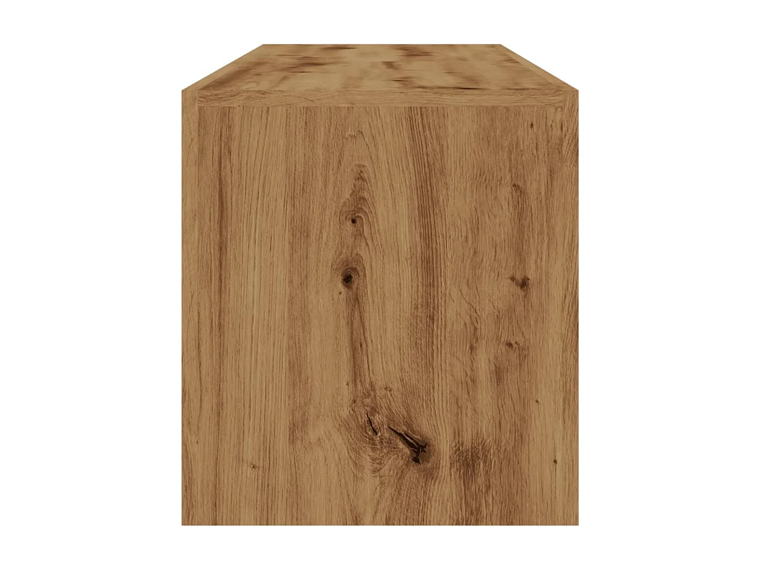 Meuble TV avec lumières LED chêne artisanal bois d'ingénierie