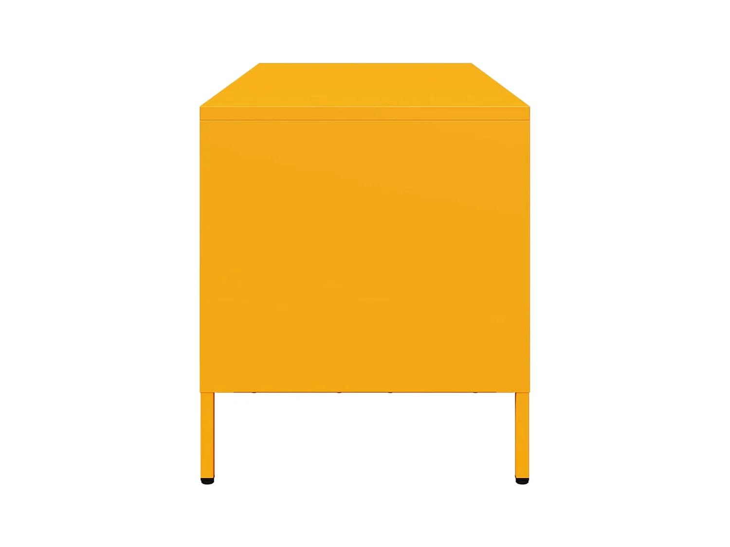 Meuble TV jaune moutarde 101,5x39x43,5 cm acier laminé à froid