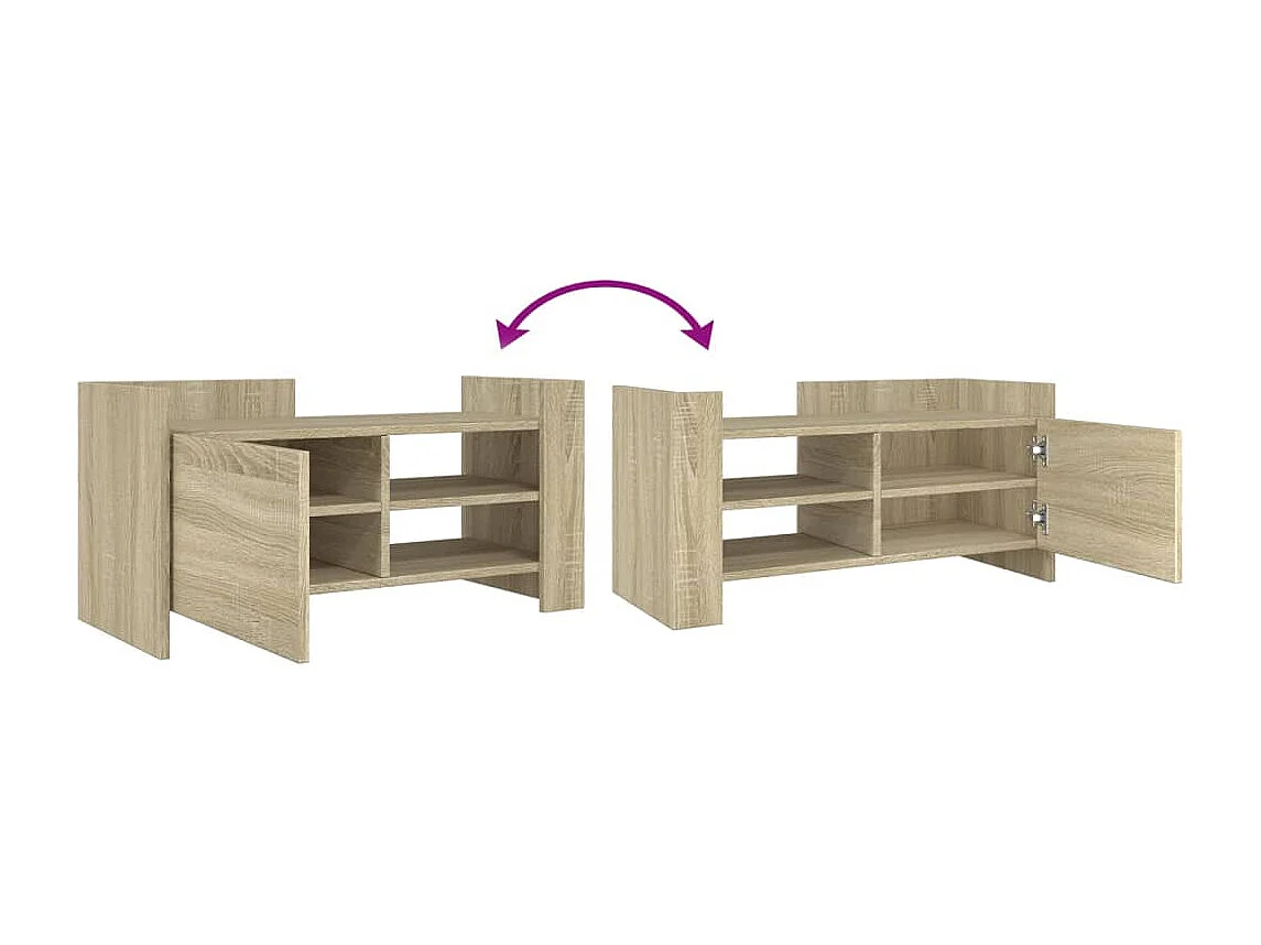 Meuble TV chêne sonoma 80x35x40 cm bois d'ingénierie