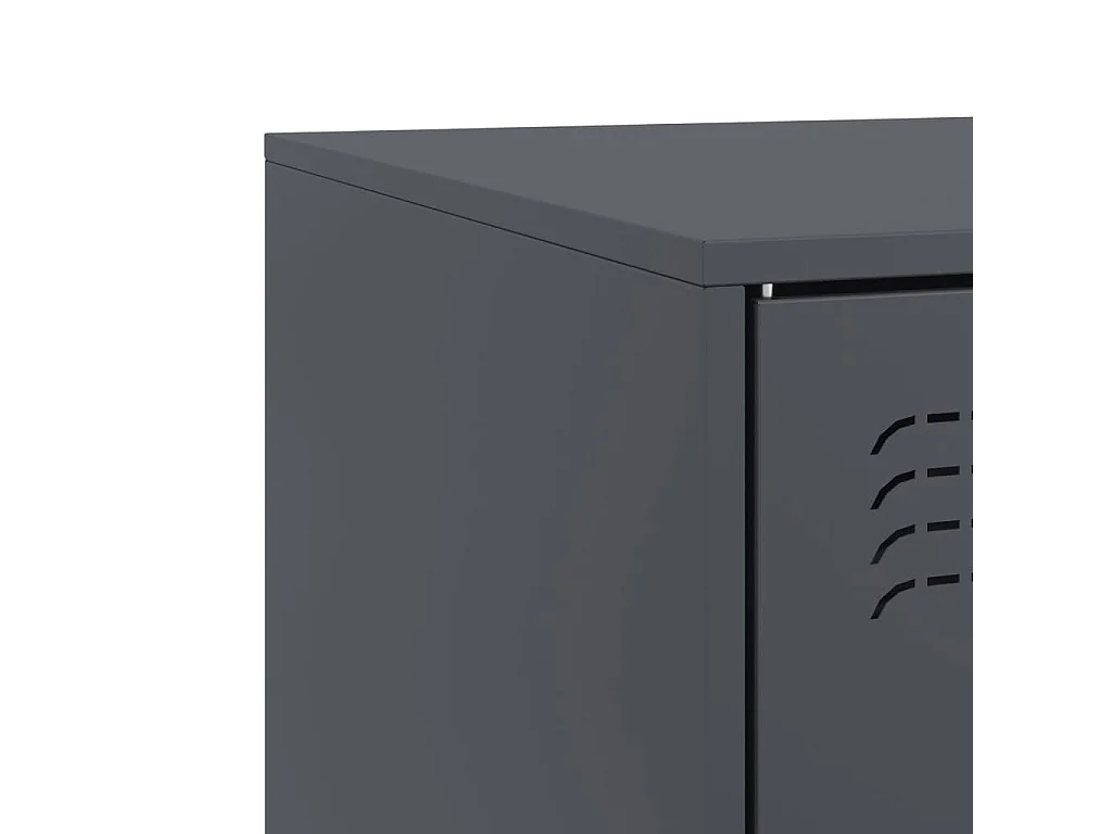 Meuble TV anthracite 99x39x44 cm acier