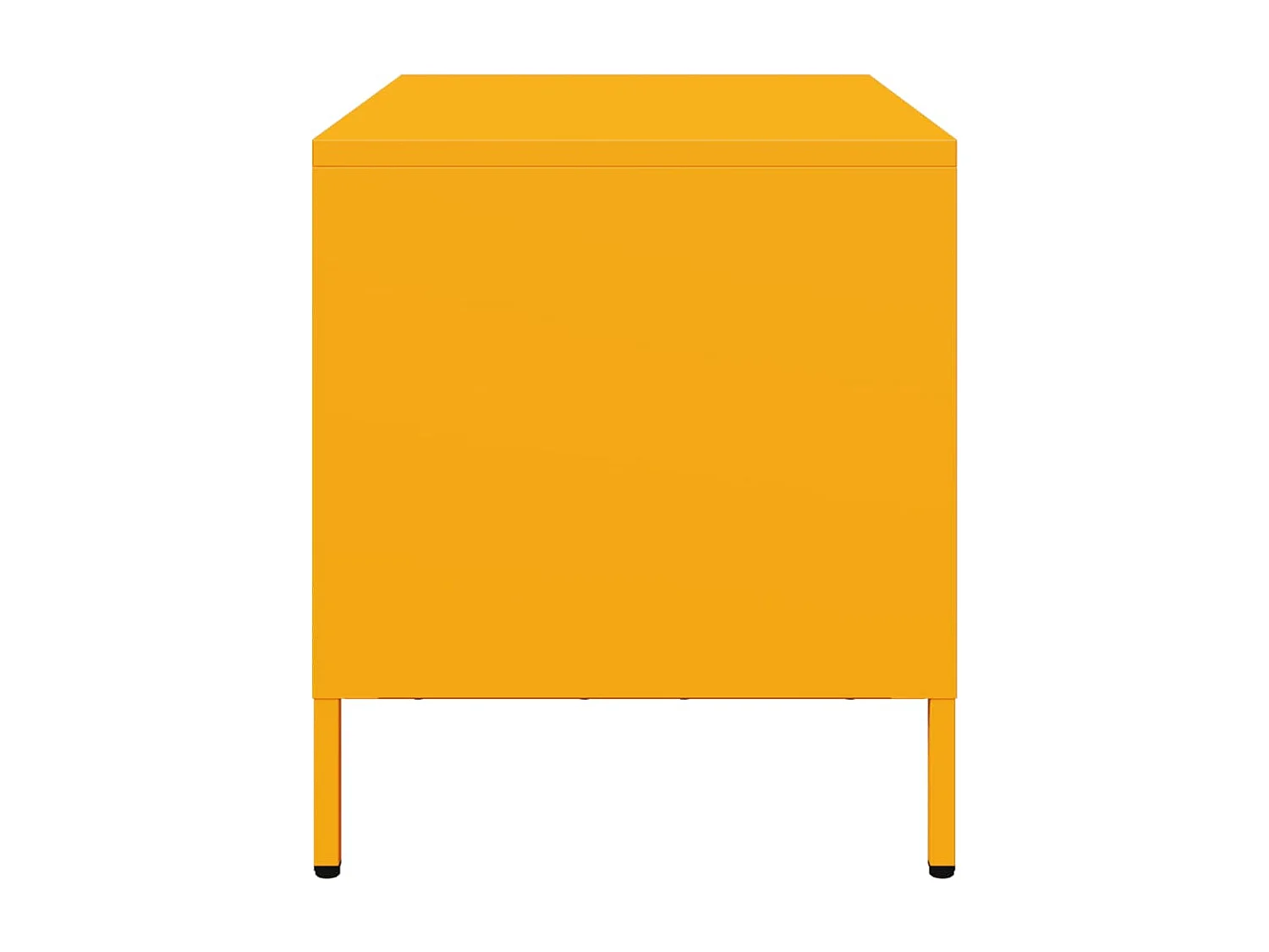 Meuble TV jaune moutarde 68x39x43,5 cm acier laminé à froid