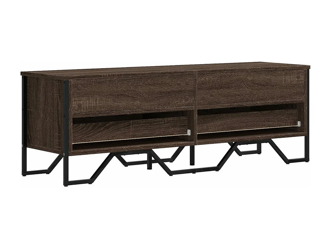 Meuble TV chêne marron 122x34x41 cm bois d'ingénierie