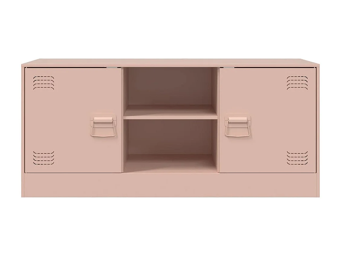 Meuble TV rose 99x39x44 cm acier