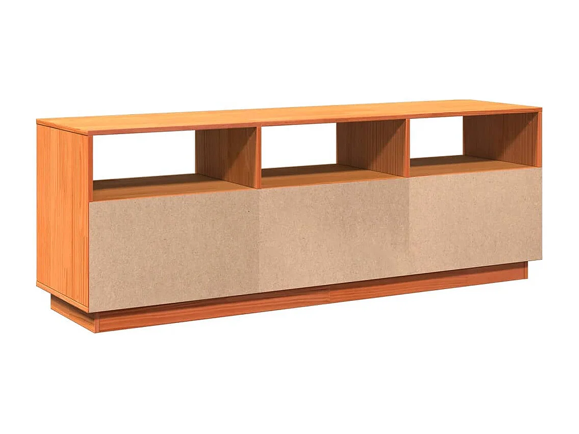 Meuble TV cire marron 140x37x50 cm bois pin massif