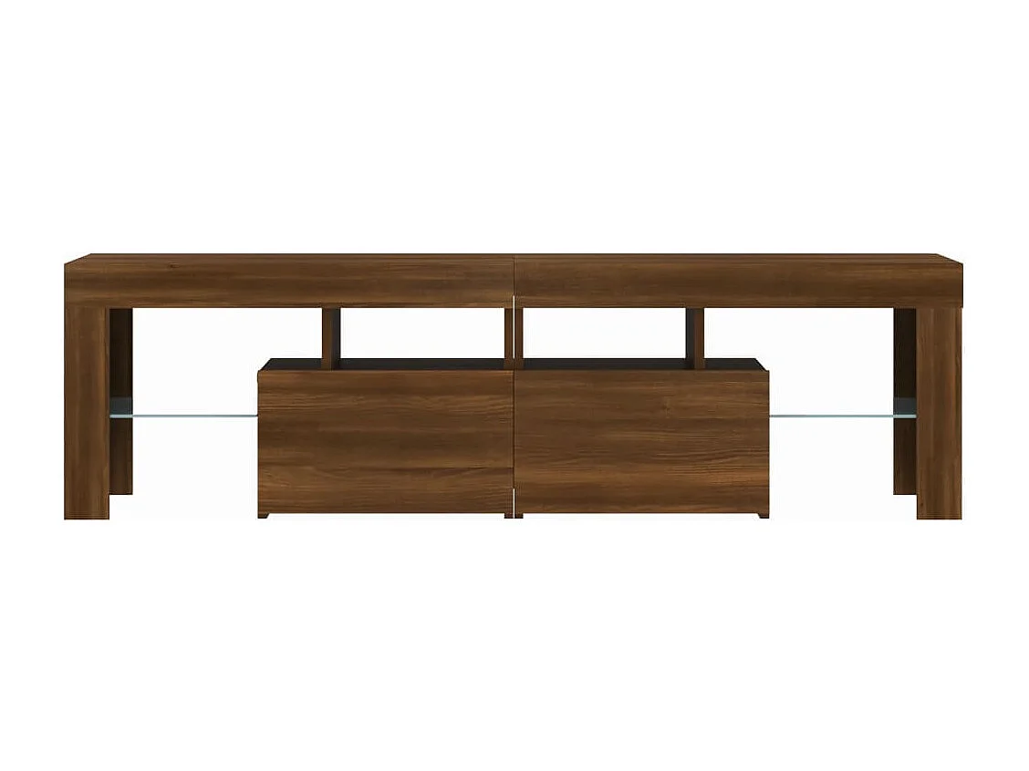 Tv-meubel LED-verlichting 140x36,5x40 cm bruin eikenkleur