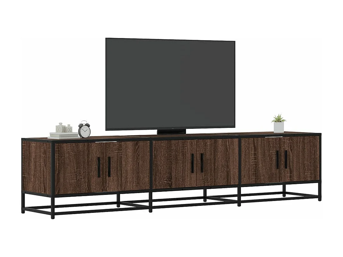 Meuble TV chêne marron 180x35x41 cm bois d'ingénierie
