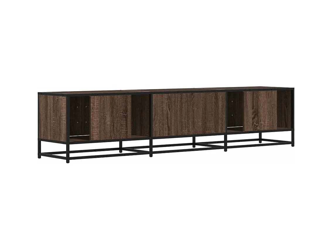 Meuble TV chêne marron 180x35x41 cm bois d'ingénierie