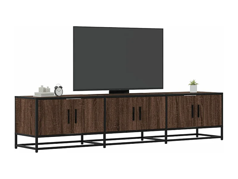 Meuble TV chêne marron 180x35x41 cm bois d'ingénierie