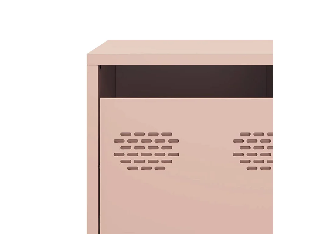 Meuble TV rose 68x39x43,5 cm acier laminé à froid