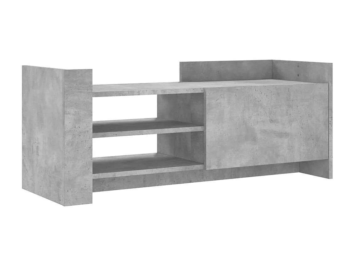 Meuble TV Gris béton 100x35x40 cm Bois d'ingénierie