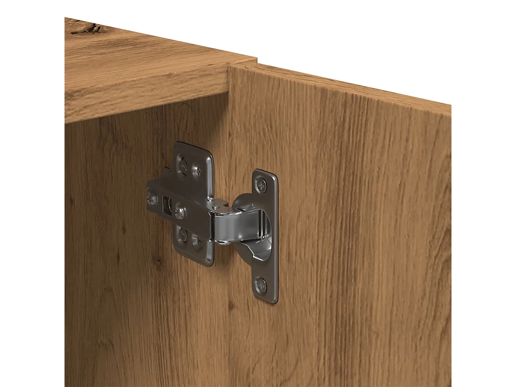 Meuble TV chêne artisanal 180x31,5x40 cm bois d'ingénierie