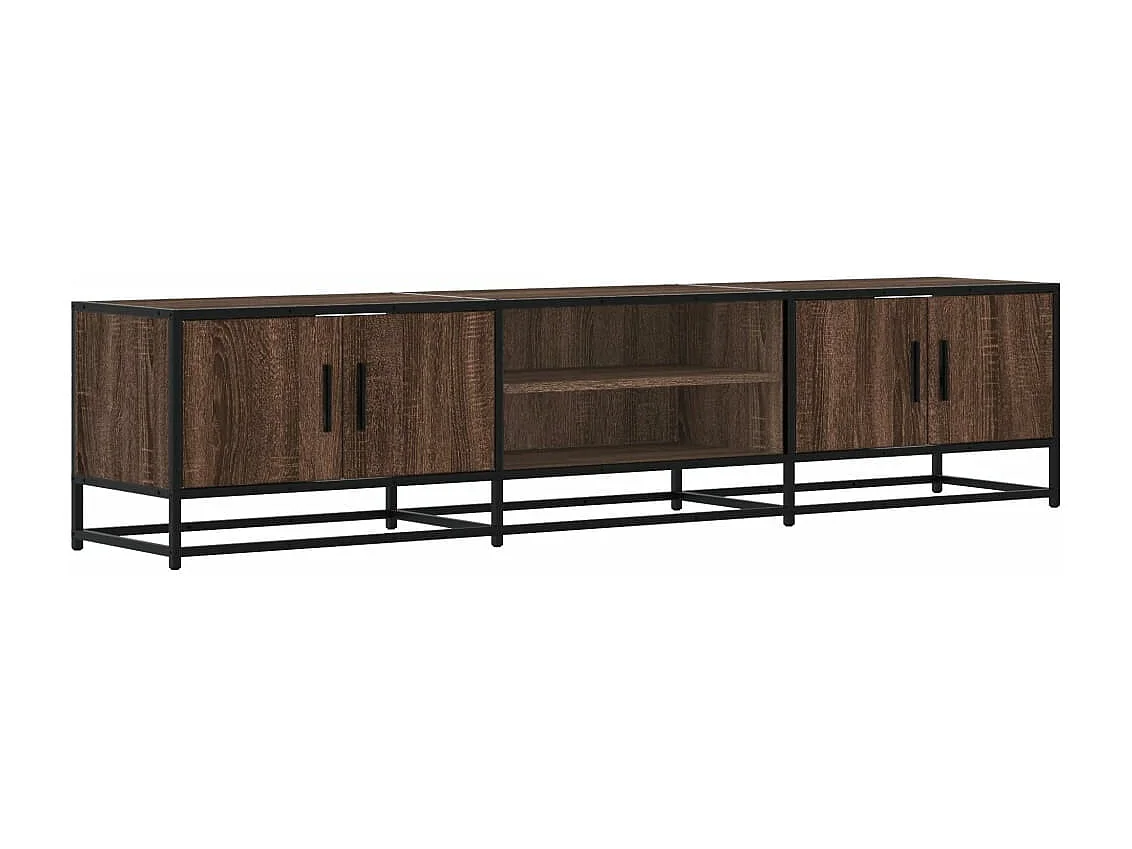 Meuble TV chêne marron 180x35x41 cm bois d'ingénierie
