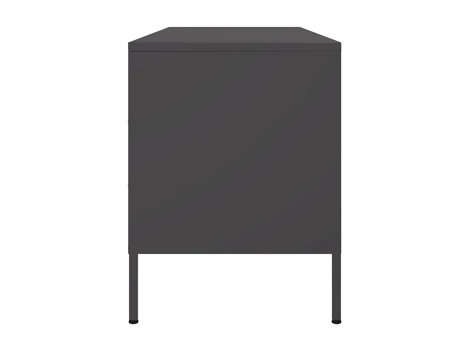 Meuble TV noir 100,5x39x50,5 cm acier