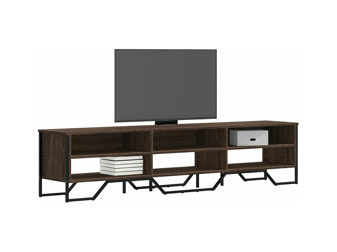 Meuble TV chêne marron 180x34x41 cm bois d'ingénierie