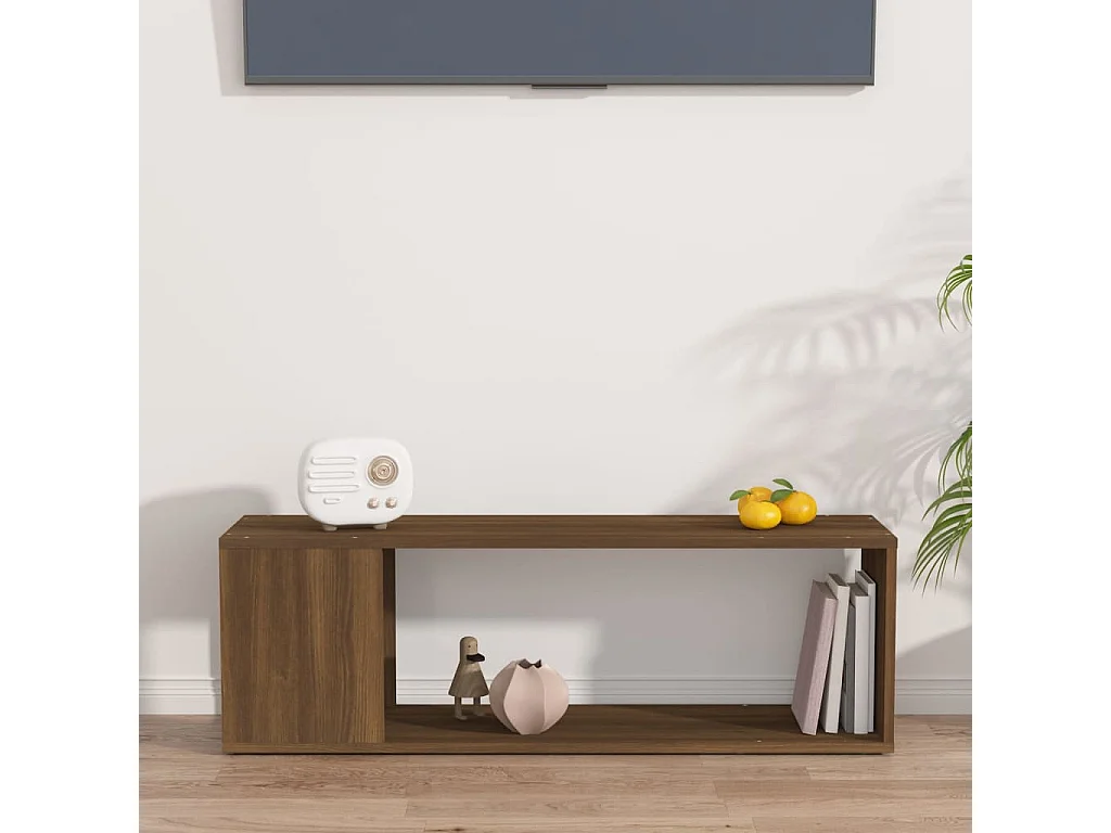 Meuble TV Chêne marron 100x24x32 cm Bois d'ingénierie