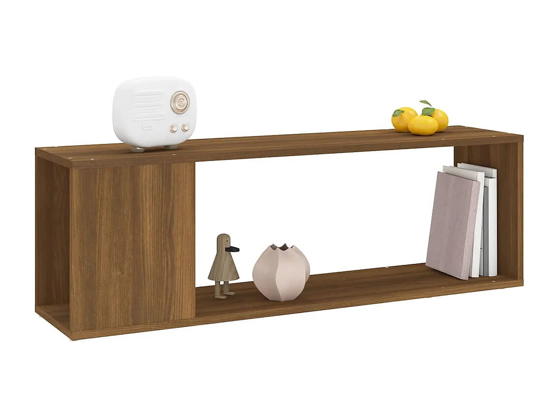 Meuble TV Chêne marron 100x24x32 cm Bois d'ingénierie