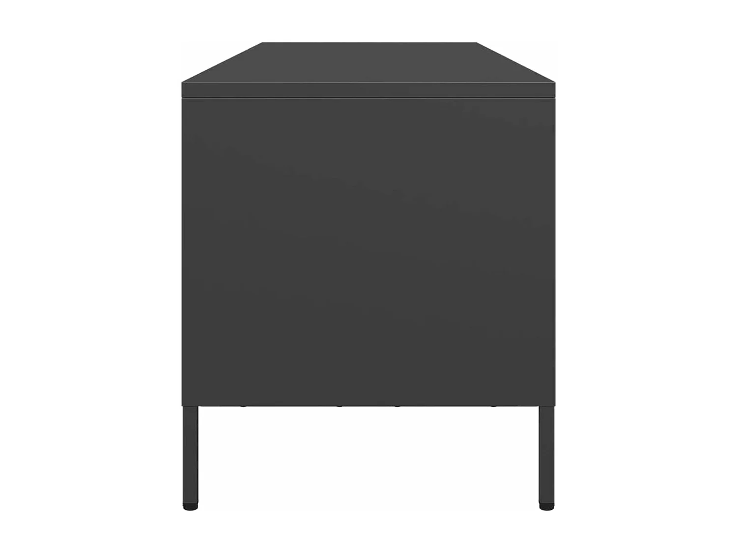 Meuble TV noir 135x39x43,5 cm acier laminé à froid