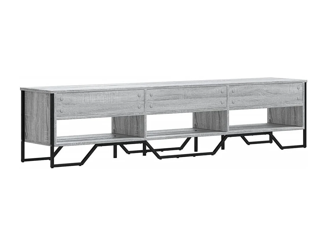 Tv-meubel 180x34x41 cm bewerkt hout grijs sonoma eikenkleurig