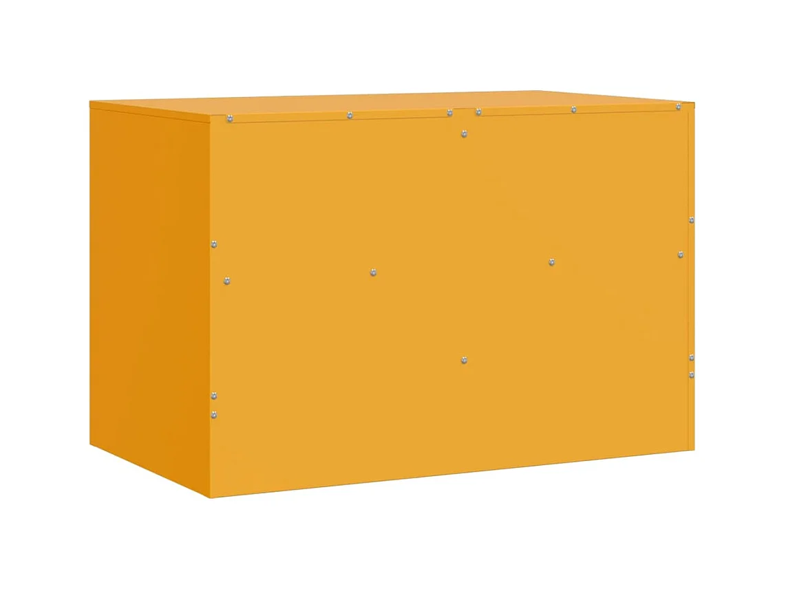 Meubles TV 2 pièces jaune moutarde 67x39x44 cm acier
