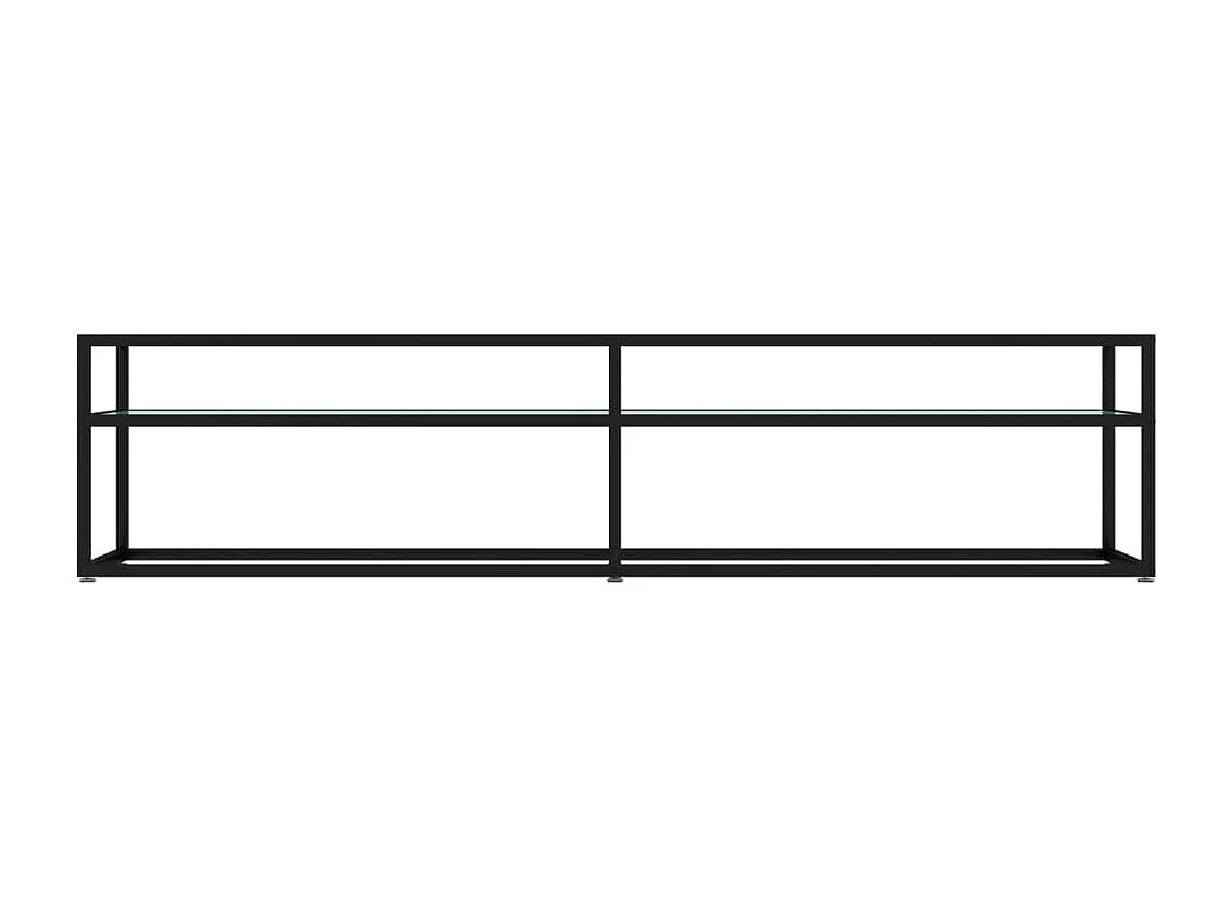 Tv-meubel 180x40x40,5 cm gehard glas witmarmerkleurig
